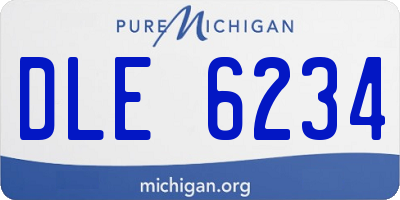 MI license plate DLE6234