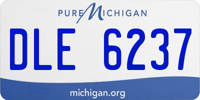 MI license plate DLE6237