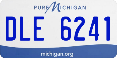 MI license plate DLE6241