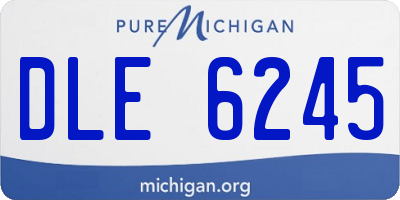 MI license plate DLE6245