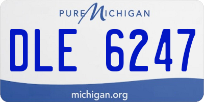MI license plate DLE6247