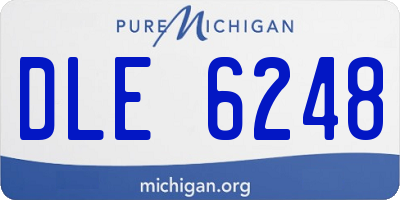 MI license plate DLE6248