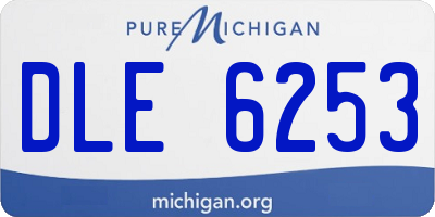MI license plate DLE6253