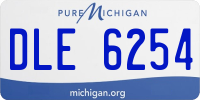 MI license plate DLE6254