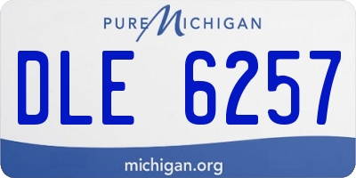 MI license plate DLE6257