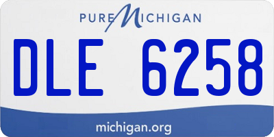 MI license plate DLE6258