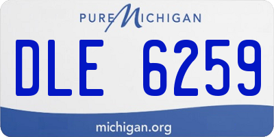 MI license plate DLE6259