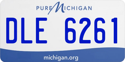 MI license plate DLE6261