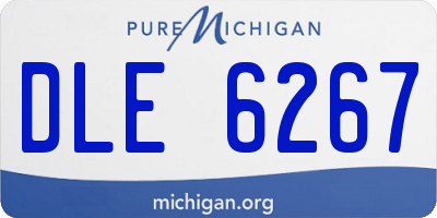 MI license plate DLE6267