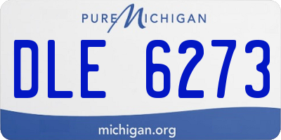 MI license plate DLE6273