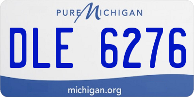 MI license plate DLE6276