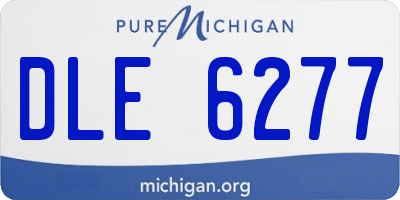 MI license plate DLE6277