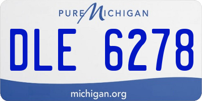 MI license plate DLE6278