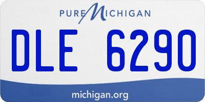 MI license plate DLE6290