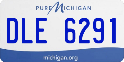 MI license plate DLE6291