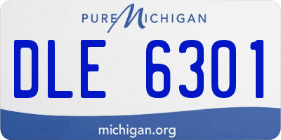 MI license plate DLE6301