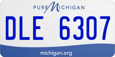 MI license plate DLE6307