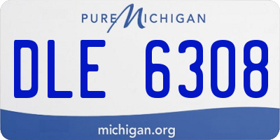 MI license plate DLE6308