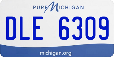 MI license plate DLE6309