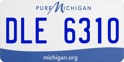 MI license plate DLE6310