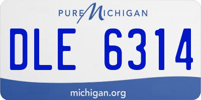 MI license plate DLE6314