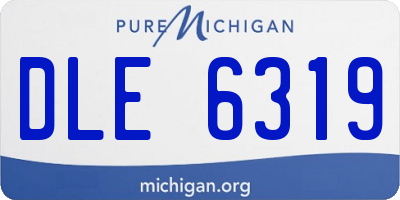MI license plate DLE6319