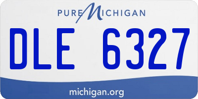 MI license plate DLE6327