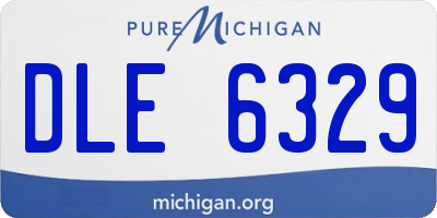 MI license plate DLE6329