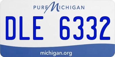 MI license plate DLE6332