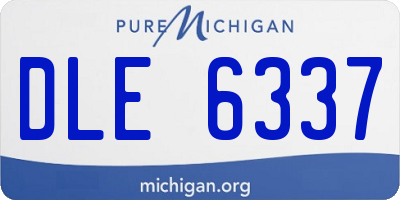MI license plate DLE6337