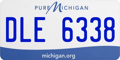 MI license plate DLE6338
