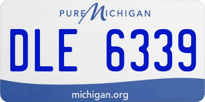 MI license plate DLE6339