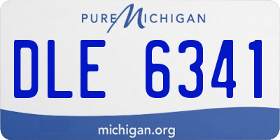 MI license plate DLE6341