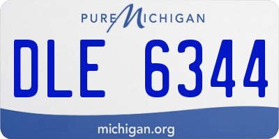MI license plate DLE6344