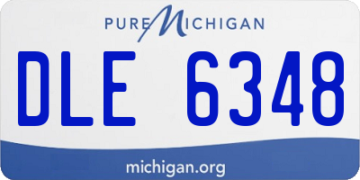 MI license plate DLE6348