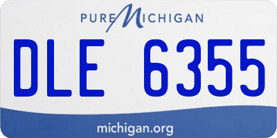 MI license plate DLE6355