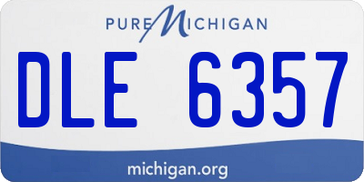 MI license plate DLE6357