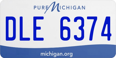MI license plate DLE6374