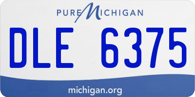 MI license plate DLE6375
