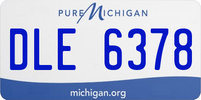 MI license plate DLE6378