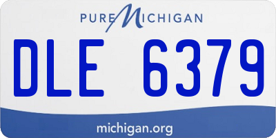 MI license plate DLE6379