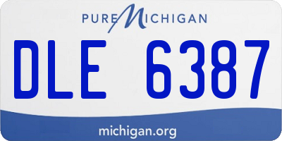 MI license plate DLE6387