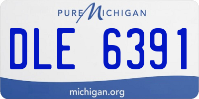 MI license plate DLE6391