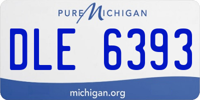 MI license plate DLE6393