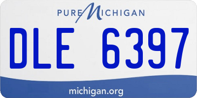 MI license plate DLE6397