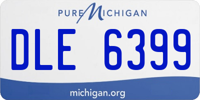 MI license plate DLE6399