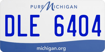 MI license plate DLE6404