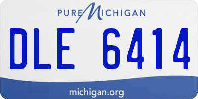 MI license plate DLE6414
