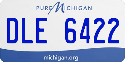 MI license plate DLE6422