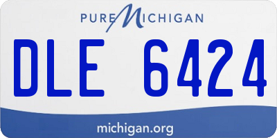 MI license plate DLE6424